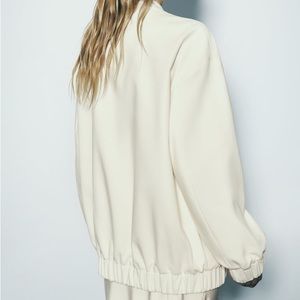 LONG BOMBER JACKET WITH PATCH POCKETS - ZARA, NWT